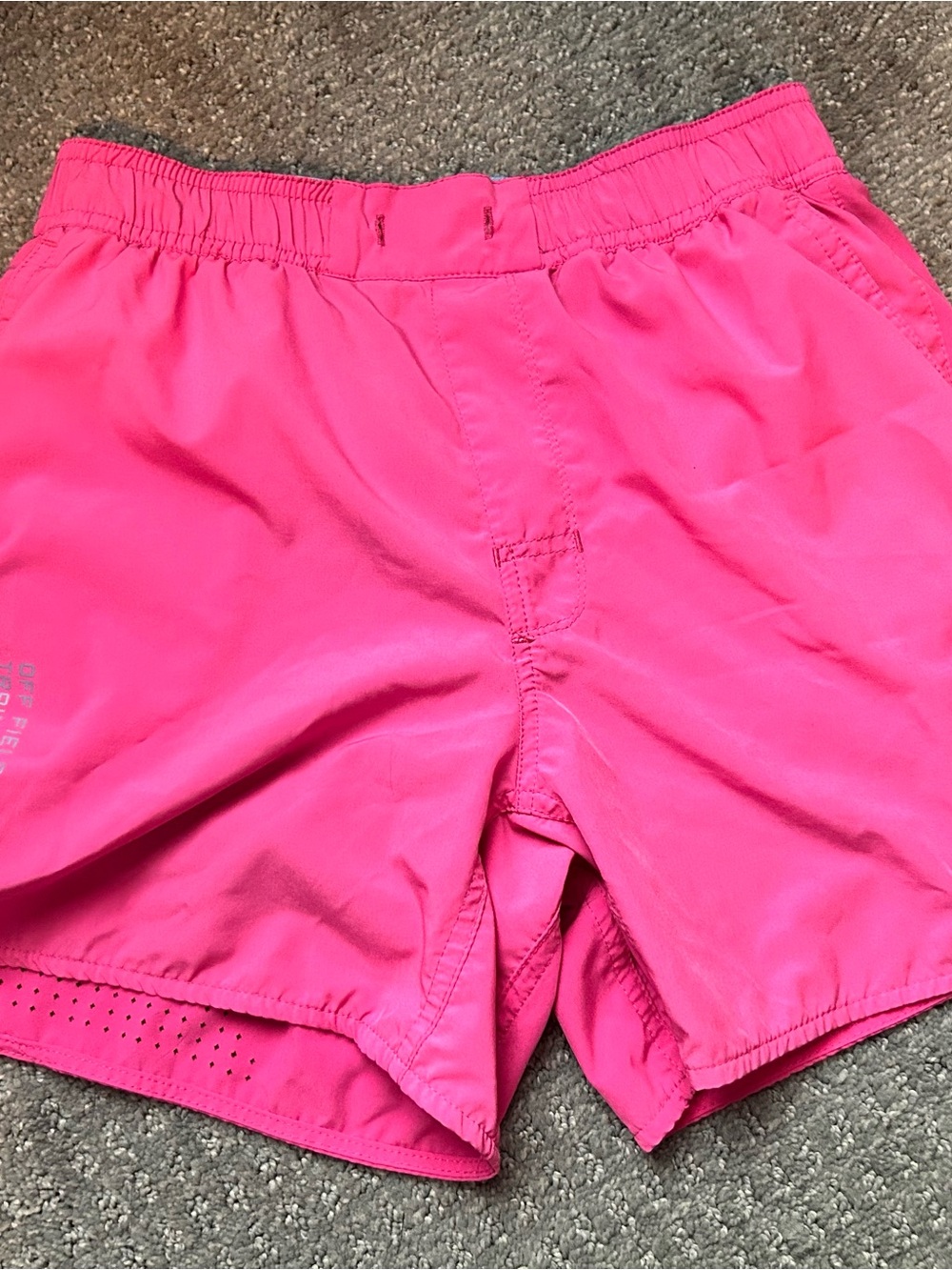 Baseball 101 Kids' Bright Pink Swim Shorts with Elastic Waist - YXL